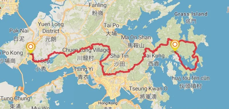 MacLehose Trail Map